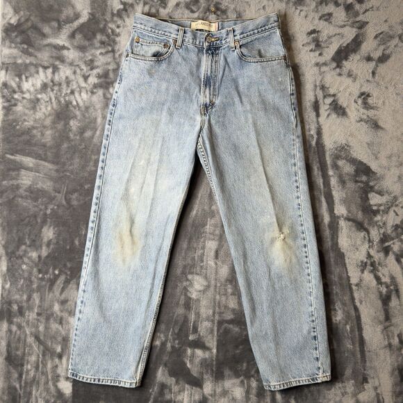 Levi 550 Relaxed Fit Jeans Size 34x30 Light Wash Faded Red Tab - Picture 1 of 8